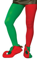 elf tights red and green