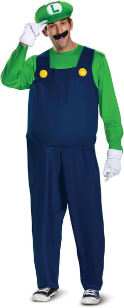 Luigi Costume Adult with puffy belly