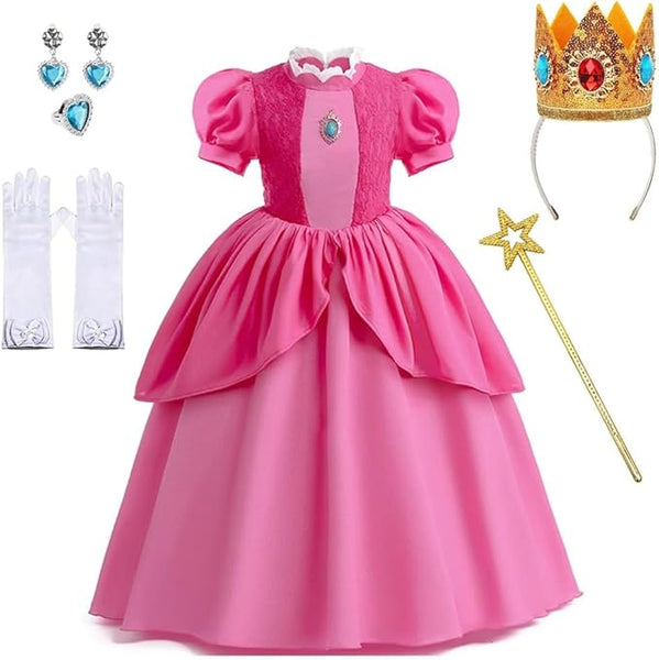 Princess Peach Costume for Girls child medium 8-9