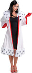 Disguise 101 Dalmatians Animated Womens Cruella Jacket Deluxe Costume Medium White