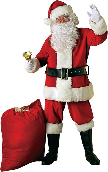 Deluxe velvet 8 piece Santa suit