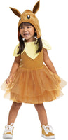 Eevee Costume Tutu, Official Pokemon Toddler Costume Dress and Headpiece, Size (3T-4T)