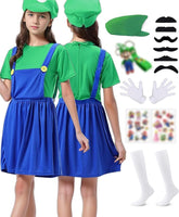 Girls Super Mario or luigi Costume -- Child