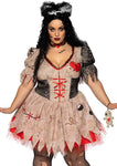 Leg Avenue Women's Deadly Voodoo Doll Halloween Costume,  Plus size , 2X