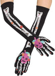 Fun World Adult Day of The Dead Skeleton Long  Gloves