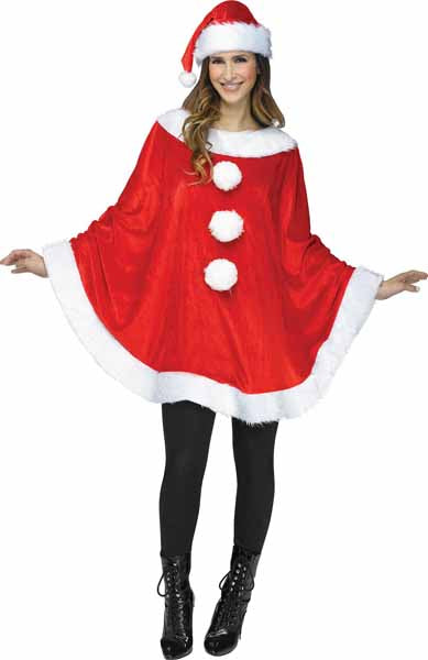 Fun World Inc. (Christmas) PLUSH PONCHO  SANTA costume