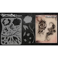 Wiser's Flower & Leaf Tattoo Pro Stencil