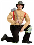 SEXY CALENDAR FIRE MAN MUSCLE CHEST HALLOWEEN COSTUME ONE SIZE