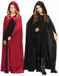 HOODED VELOUR CAPE