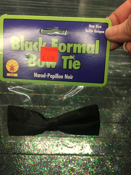 Black Satin Bow Tie